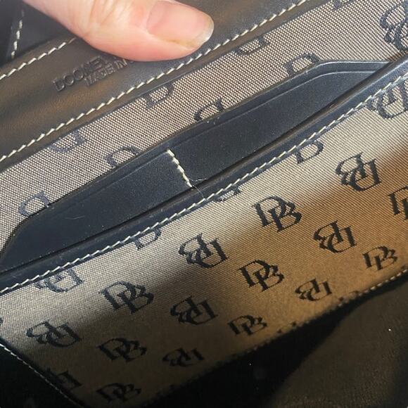 Dooney & Bourke Gray Logo Canvas Tote Bag Women Vintage - Picture 8 of 12